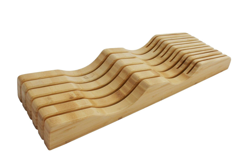 Bambsi Bambusi In-Drawer Knife Block - 100% Natural Bamboo